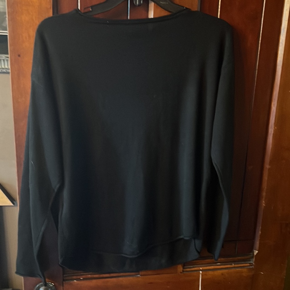 Rachel Zoe weekend sweater black and leopard new with  tags - Picture 7 of 7